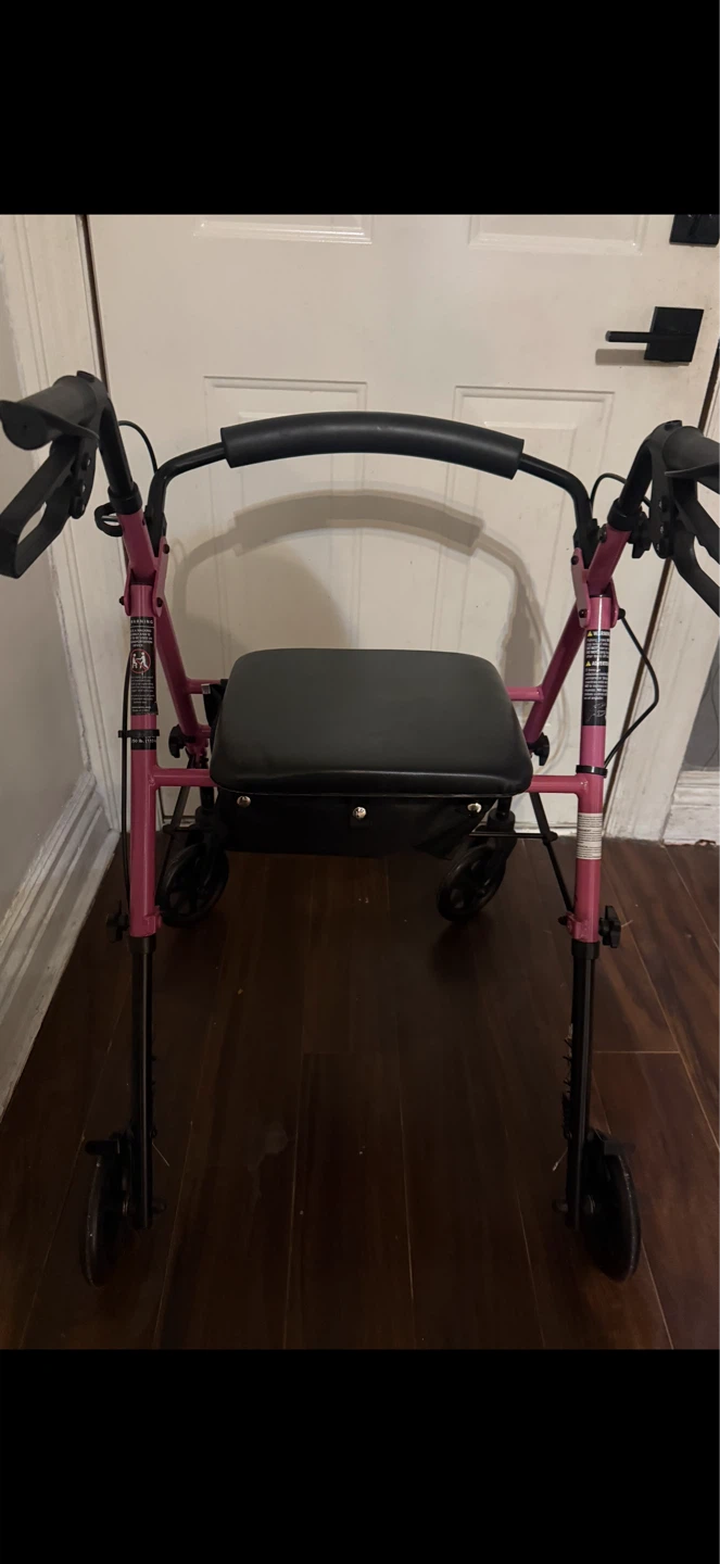 Carex Pink Walker with Seat and Bag - photo 3