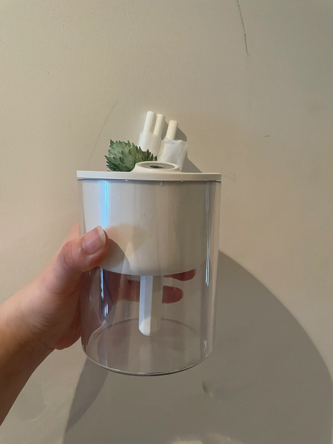 Humidifier with fake succulent decoration - photo 2