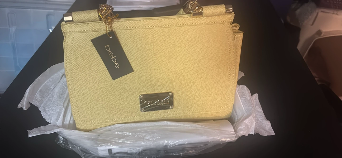 Bebe Yellow Metallic Top Handle Satchel - photo 2
