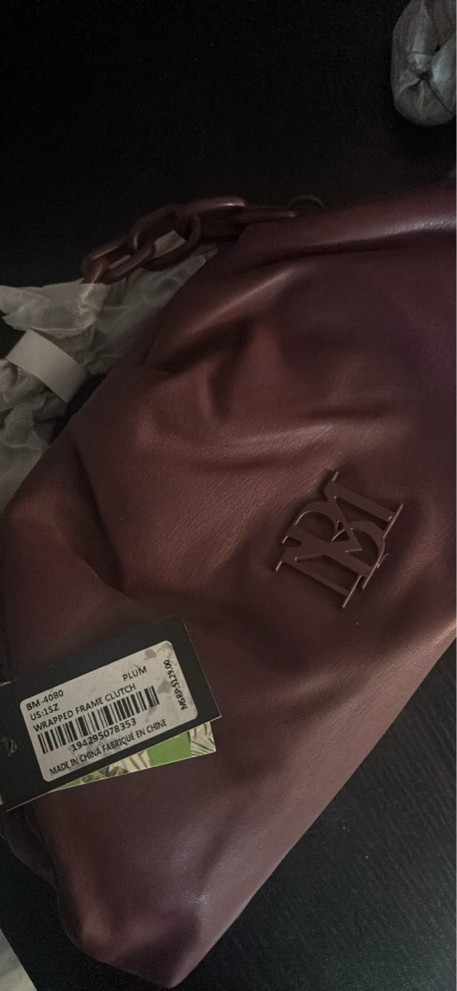 Badgley mishka  Plum Wrapped Frame Clutch - photo 3