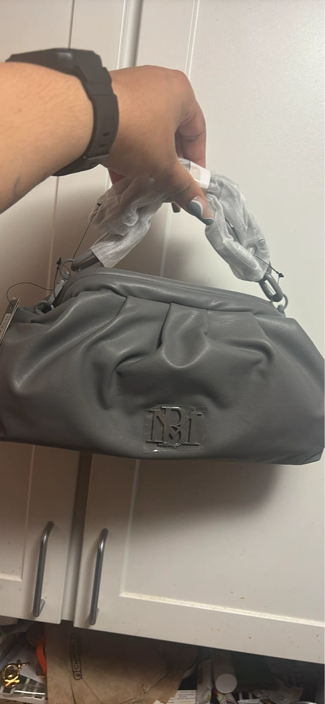 BM New York Grey Wrapped Frame Clutch - photo 2