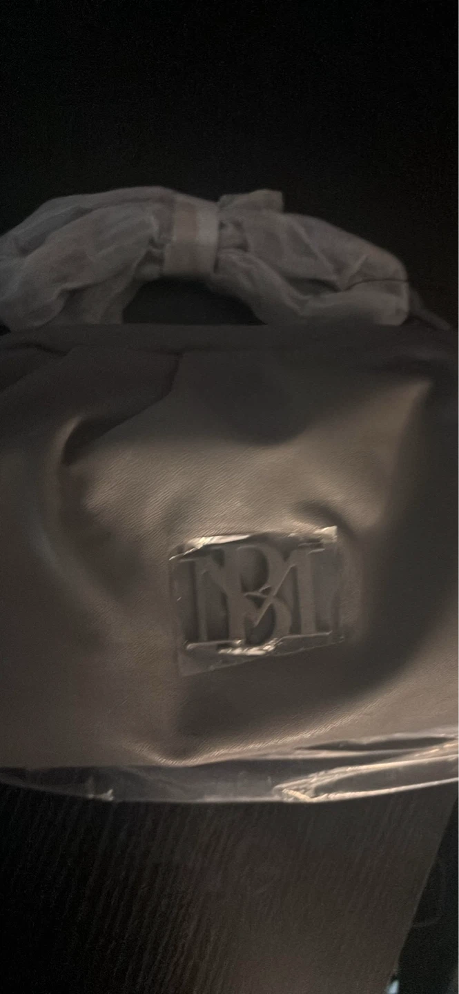BM New York Grey Wrapped Frame Clutch