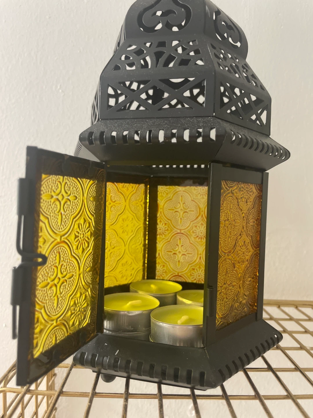 Decorative Lantern with Yellow Glass - photo 3