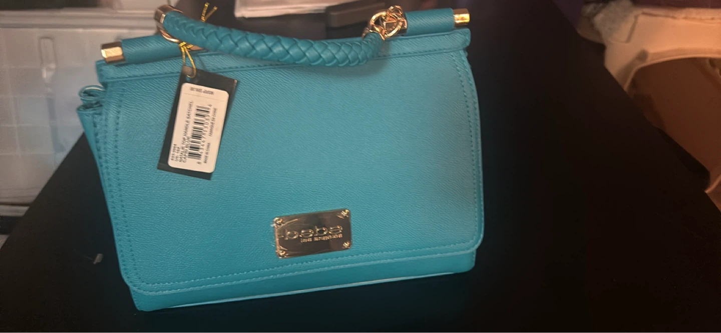 Bebe Natalie Top Handle Satchel Capri Blue - photo 2