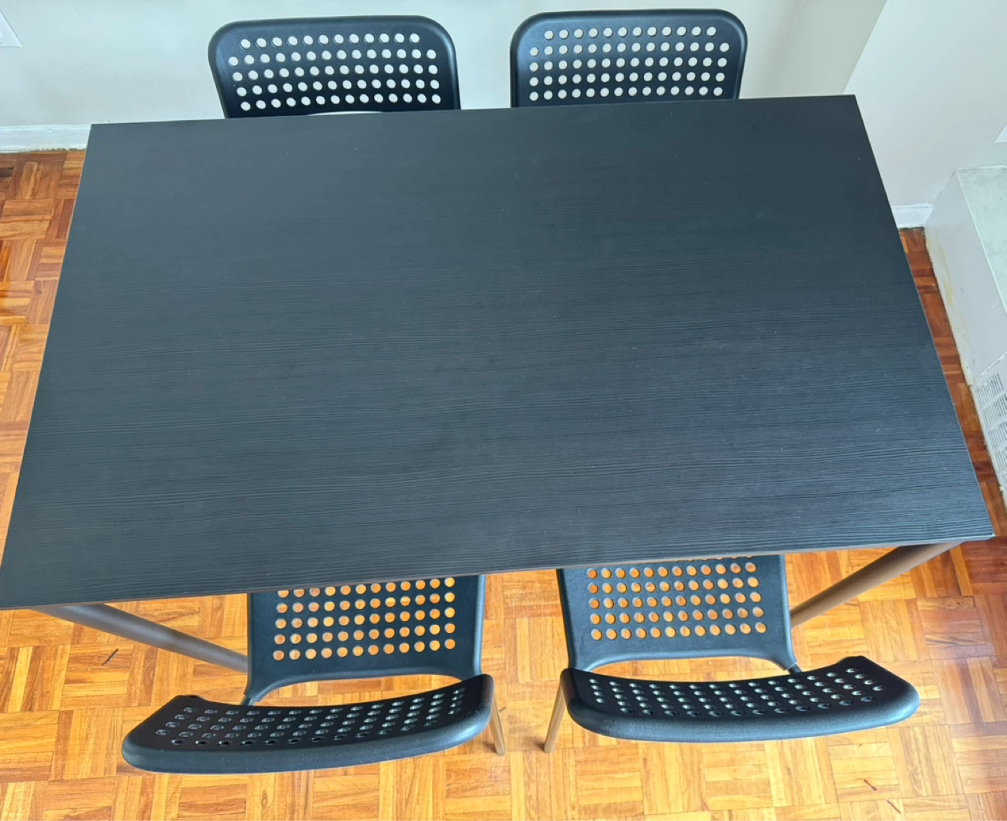 Black IKEA Dining Table and Chairs Set - photo 2