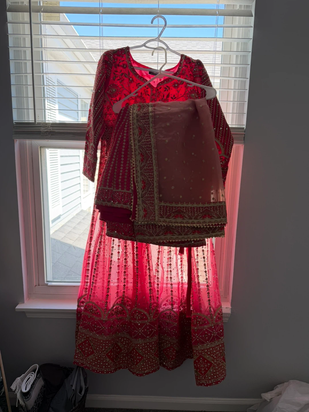 Pink Embroidered Indian Outfit - photo 2