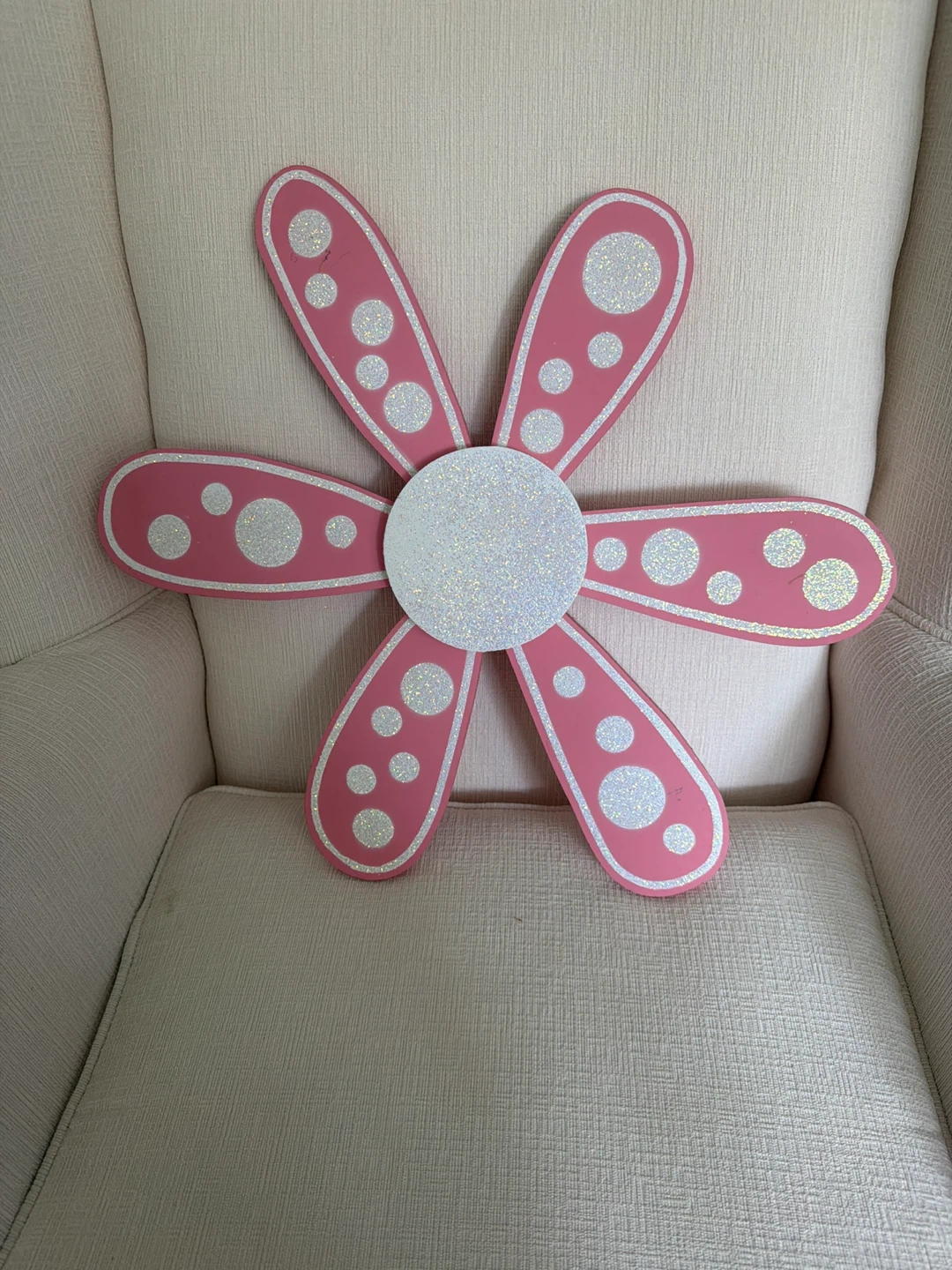 Pink Flowers & Heart Wood Wall Decor Set - photo 2
