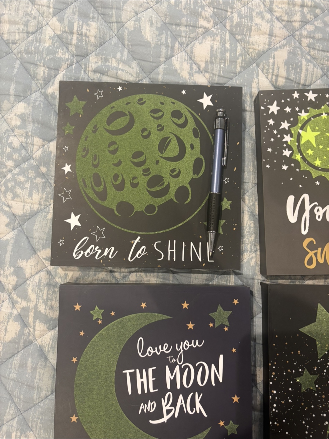 Set of 4 Decorative Wall Art Prints - Moon & Stars Theme - photo 2