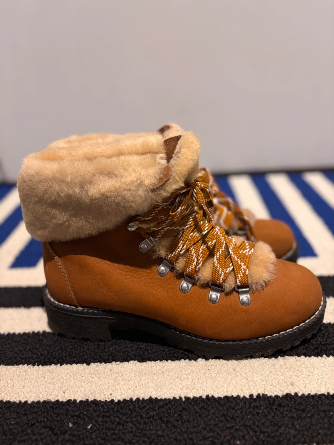 J. Crew Brown Suede Fur Lined Boots - Size 8 - photo 3