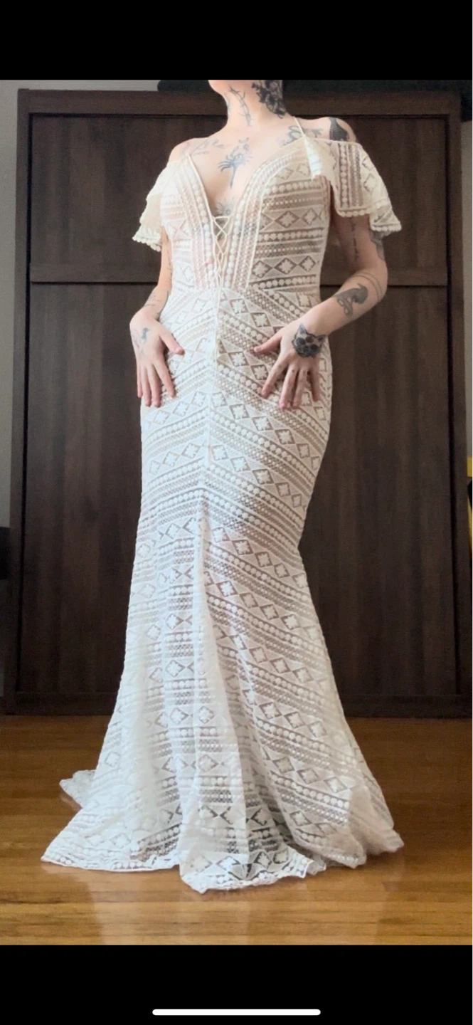 White Lace Mermaid Wedding Dress