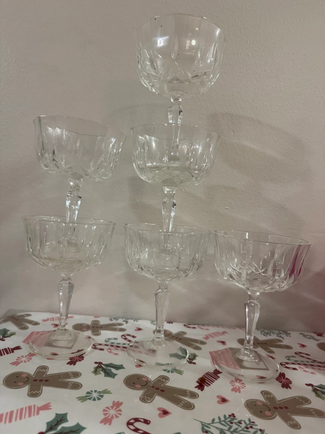 Crystal Champagne Coupe Glasses - Set of 6