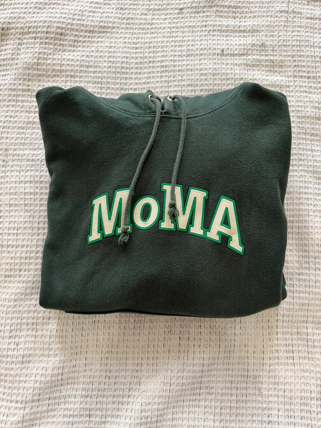 Champion MoMA Reverse Weave Hoodie - Green - Small - photo 3