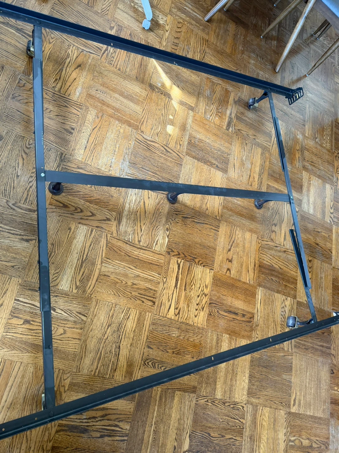 FREE Adjustable Metal Bed Frame with Queen Box Spring