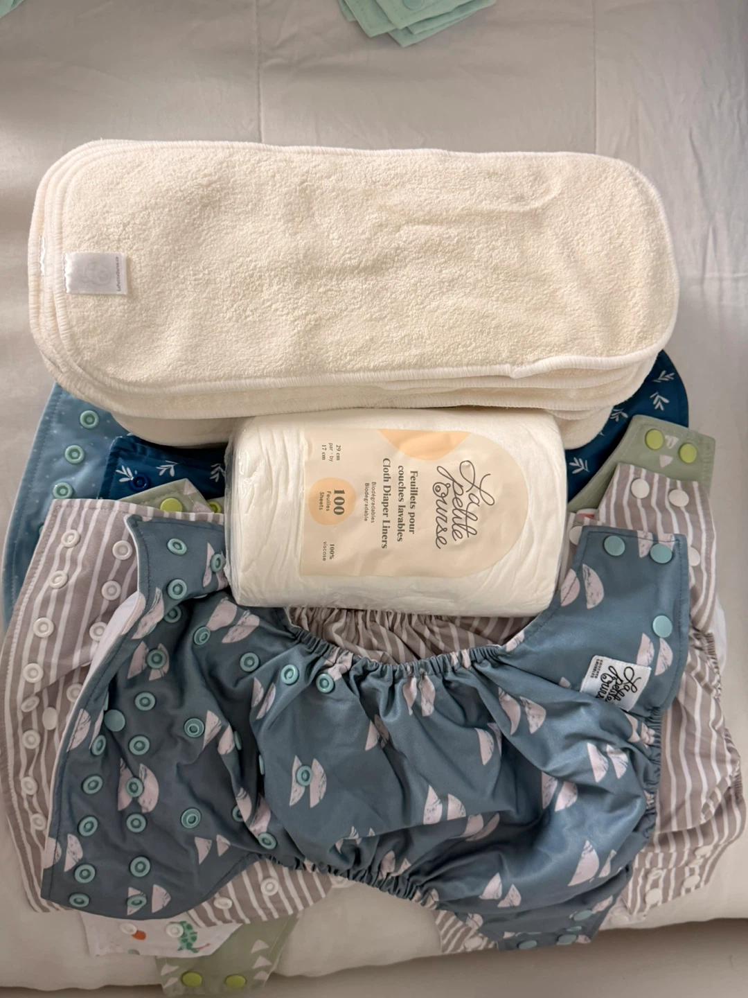 Cloth Diaper Bundle - 30 diapers, inserts and liners - photo 5