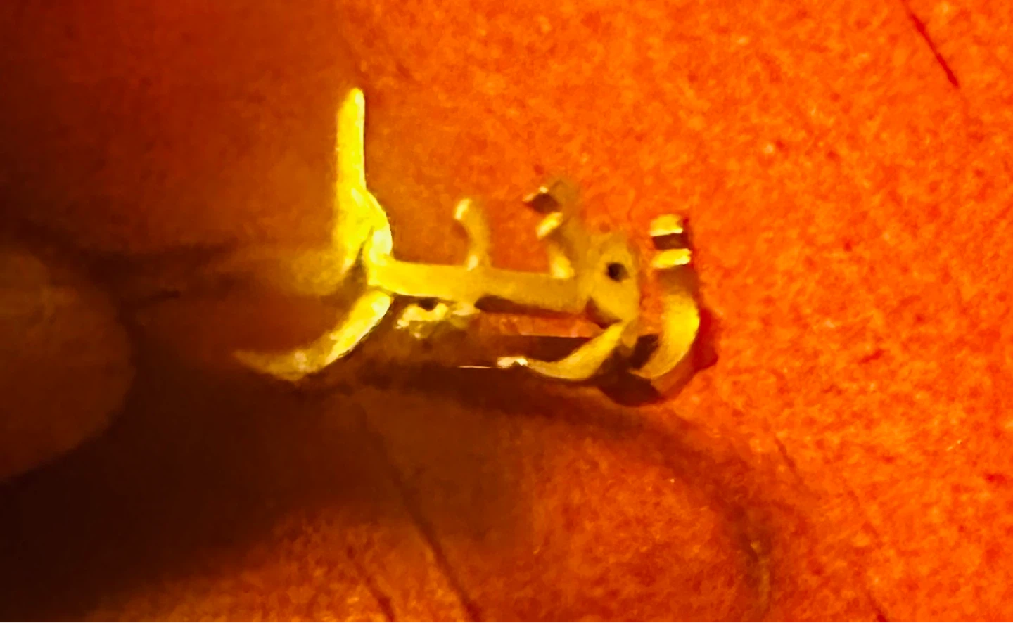 Gold Tone Ring with Arabic Script