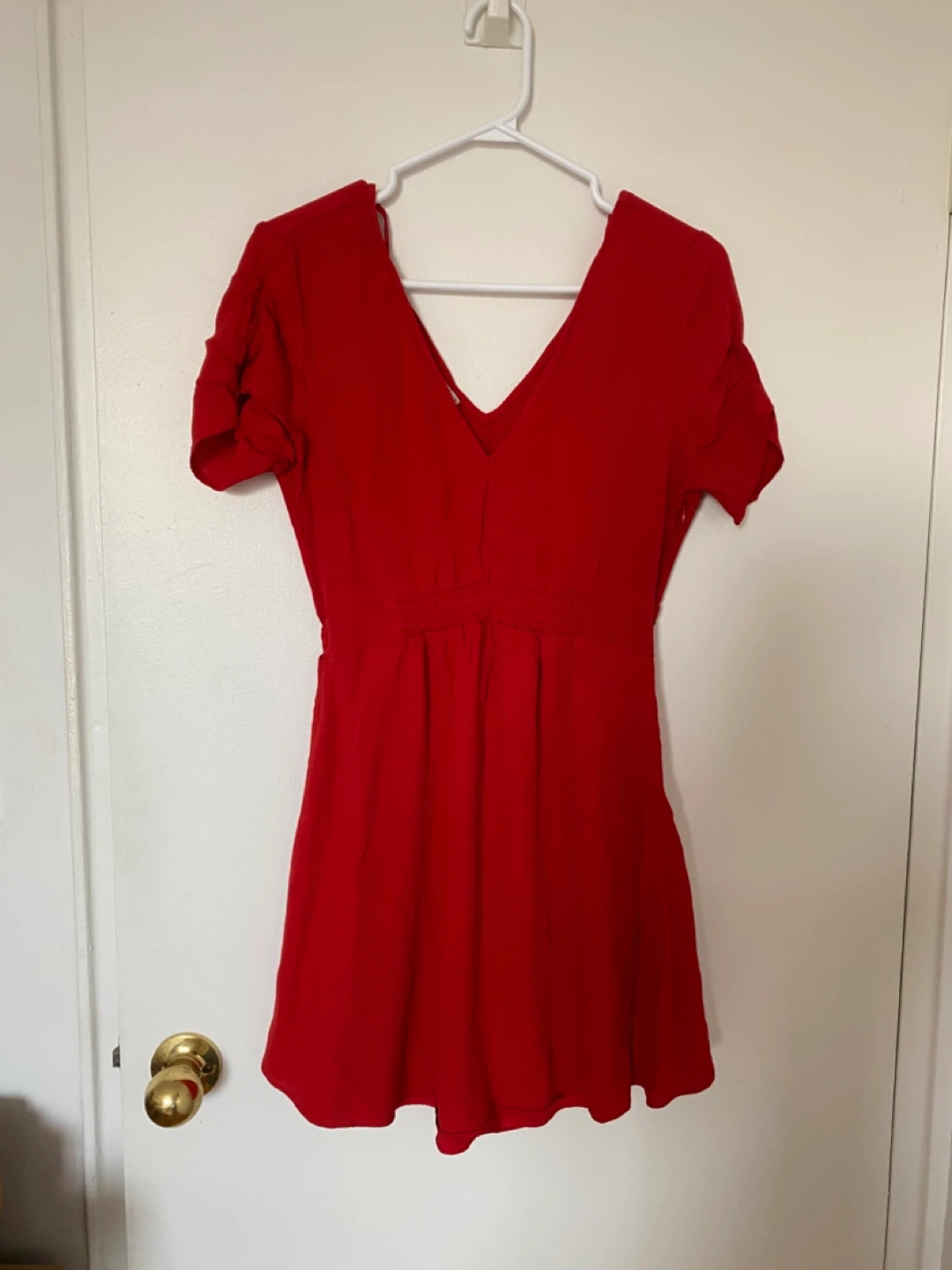 Gentle Fawn Red Romper (Size 8)