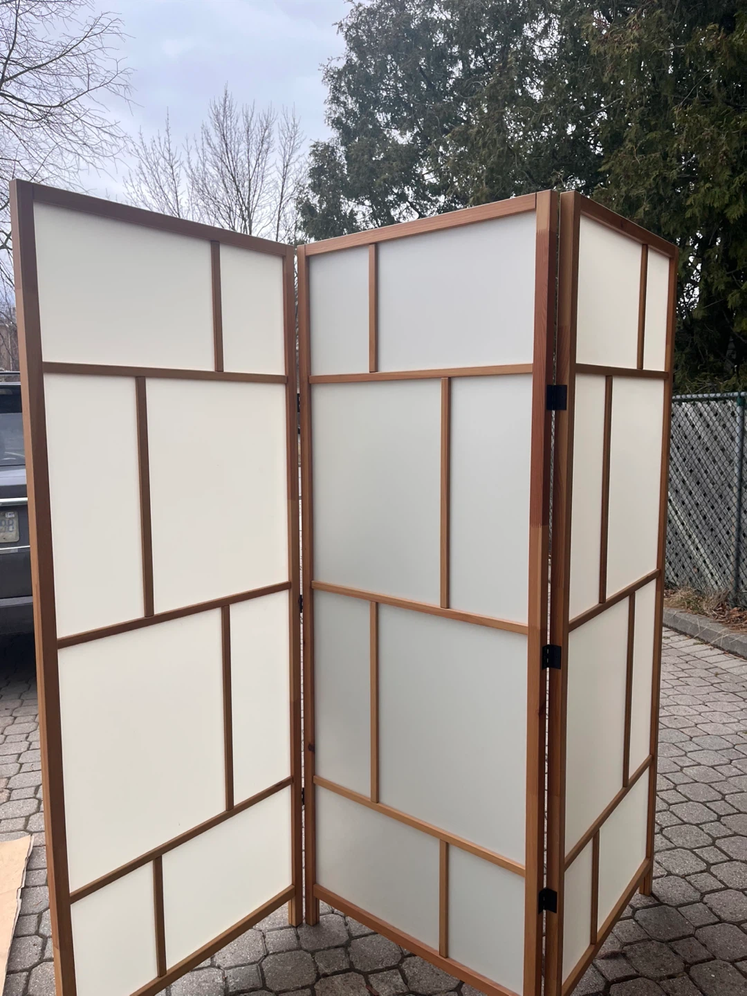3-Panel Folding Screen Divider - photo 2