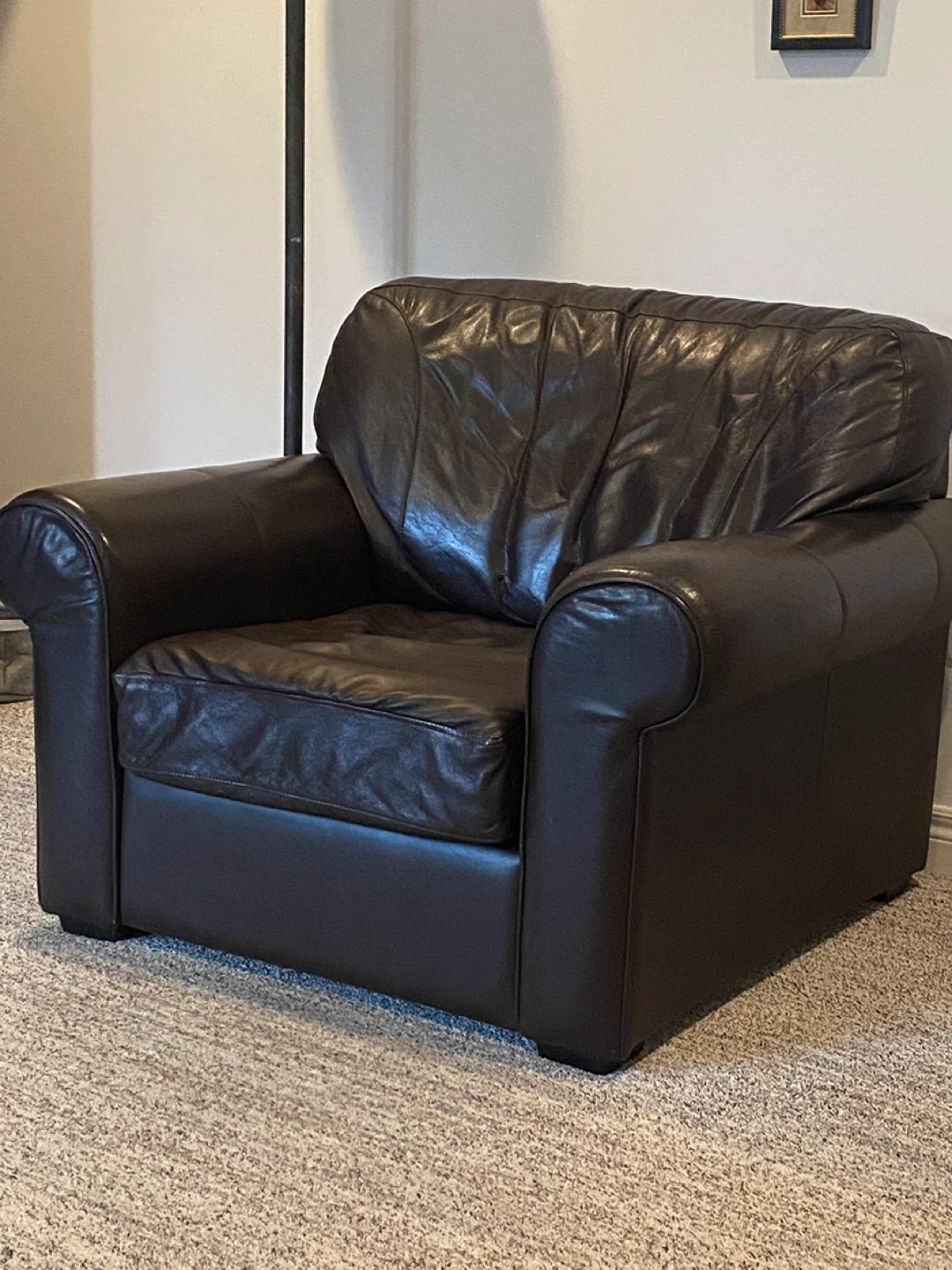 Dark Brown Leather Armchair