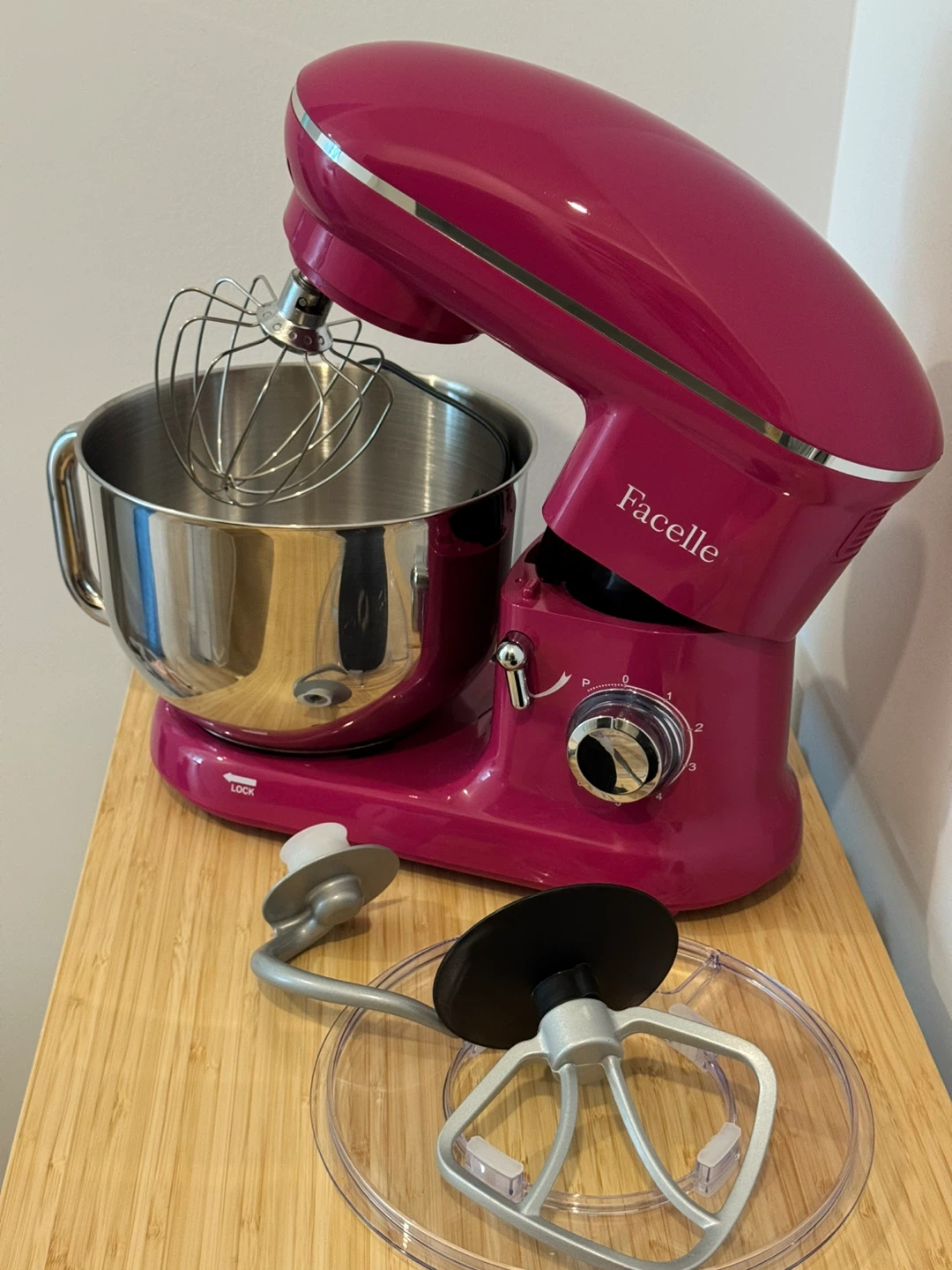 Facelle Stand Mixer 660W - 6.5QT - Pink - Like New