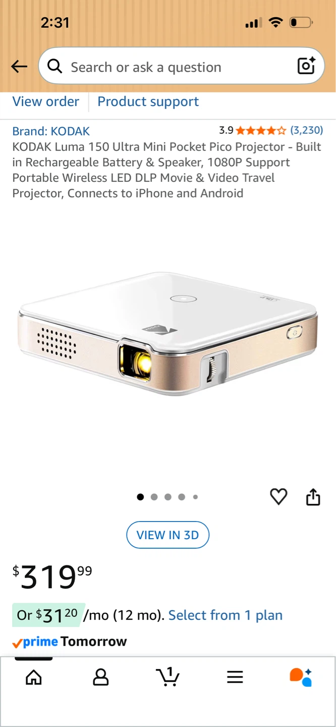 KODAK Luma 150 Ultra Mini Pocket Projector