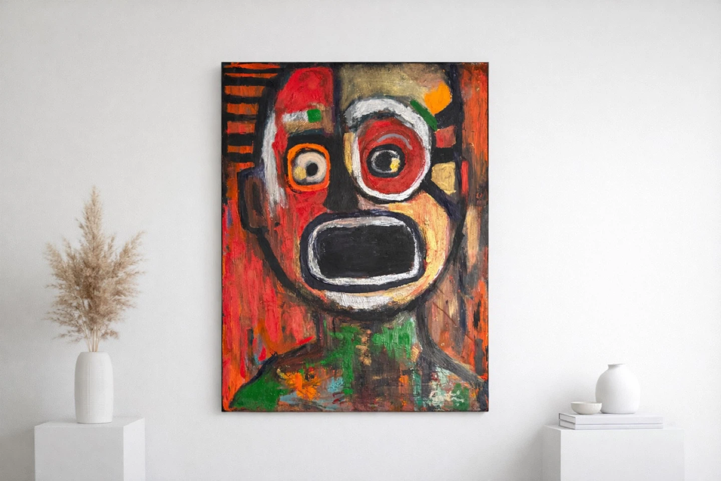 Abstract Portrait Paintings - Set of 2 - photo 2