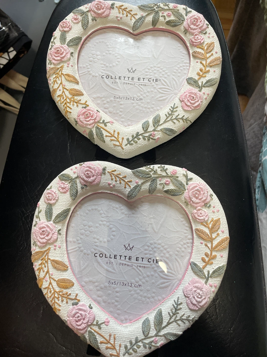 Collette et Cie Heart Shaped Photo Frame - Set of 2
