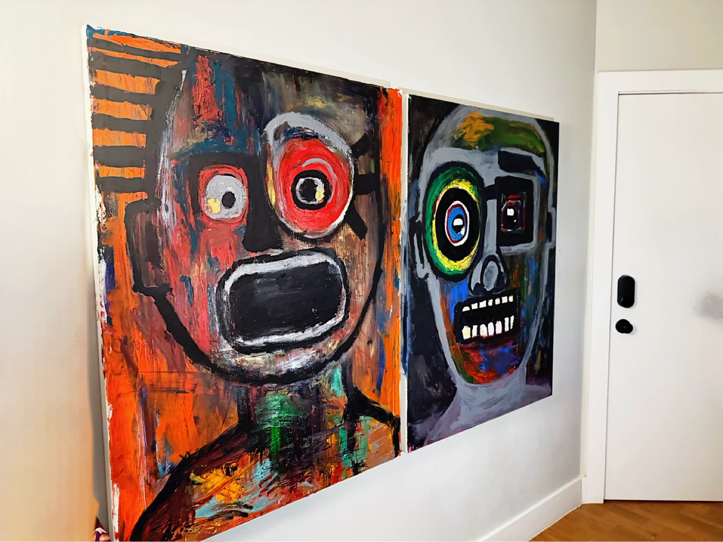 Abstract Portrait Paintings - Set of 2