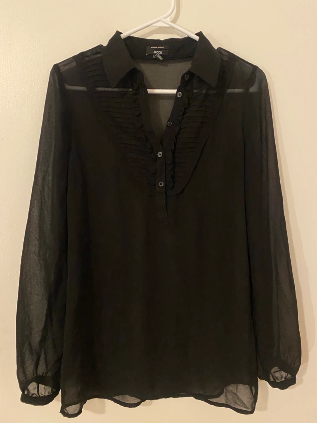 Jacob Sheer Long Sleeve Top (XS)