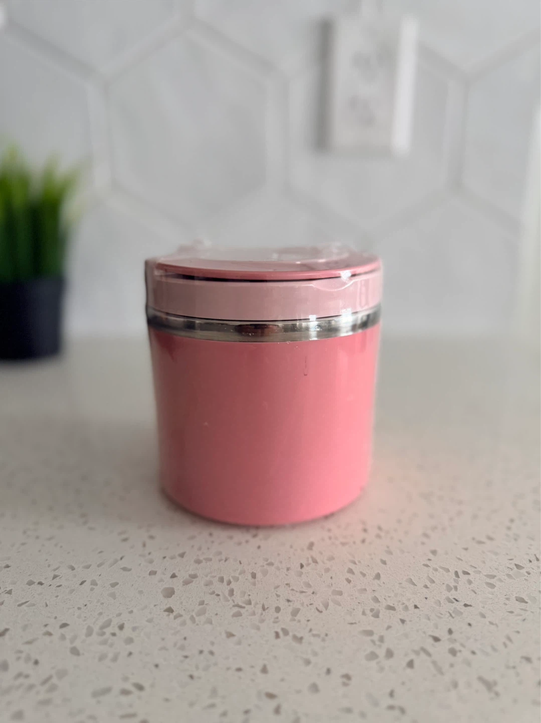 630ml Stainless Steel Food Container Pink Breakfast Soup Cup - photo 4
