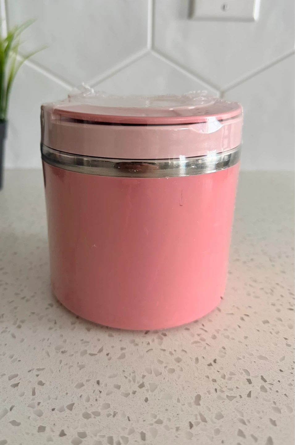 630ml Stainless Steel Food Container Pink Breakfast Soup Cup