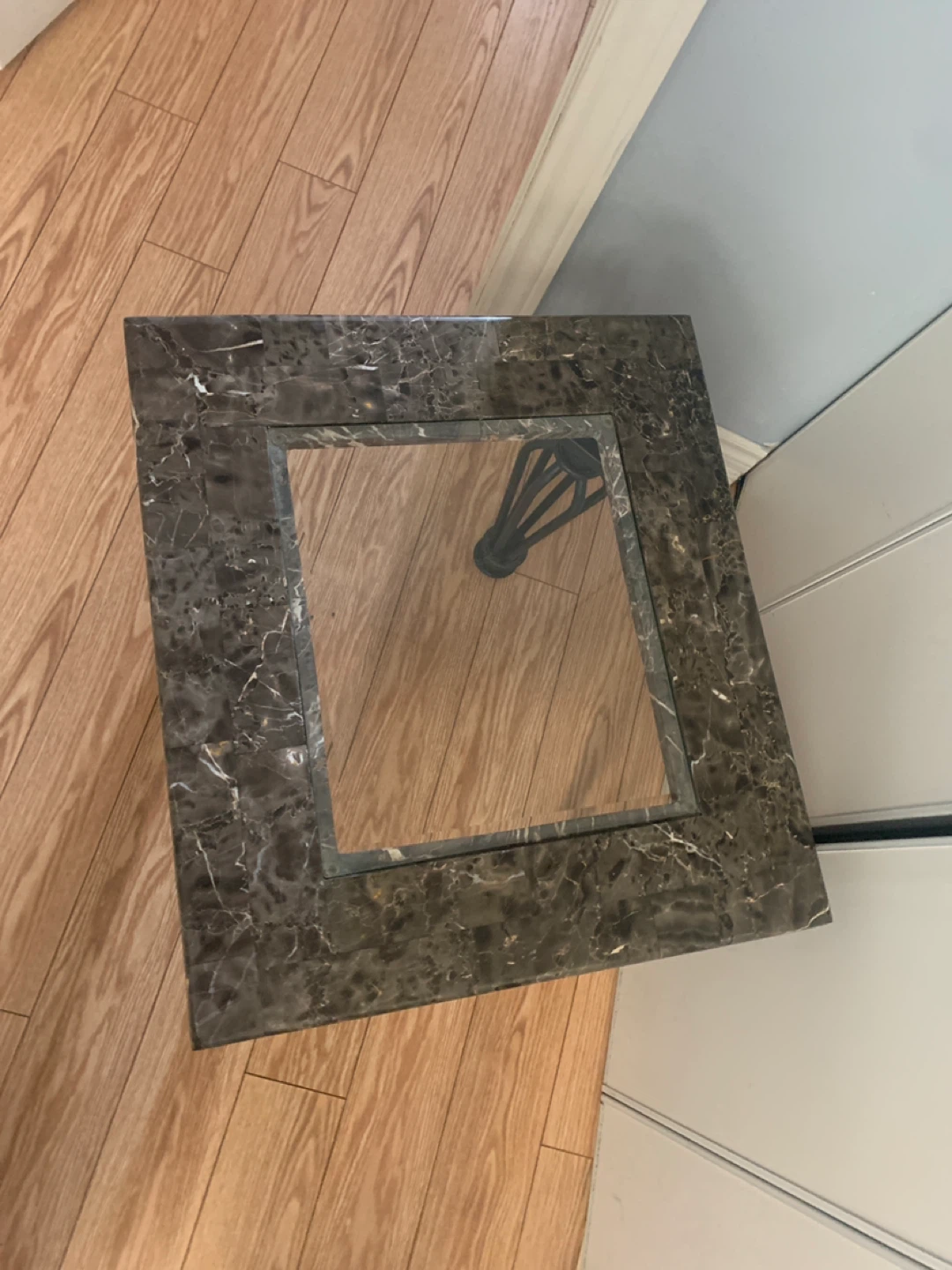 Marble Top End Table with Glass Insert - photo 5