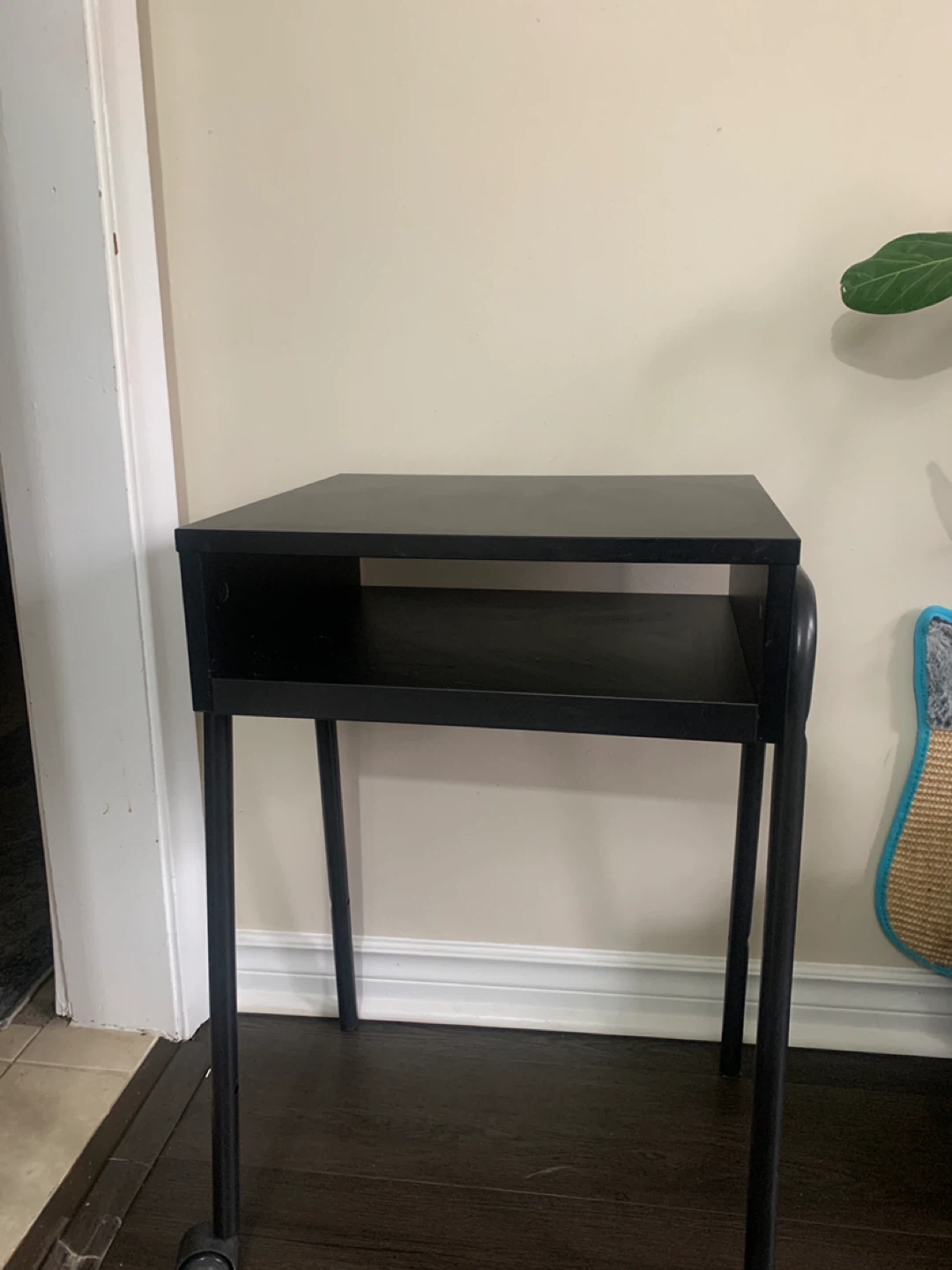 Ikea Black Night table with Shelf