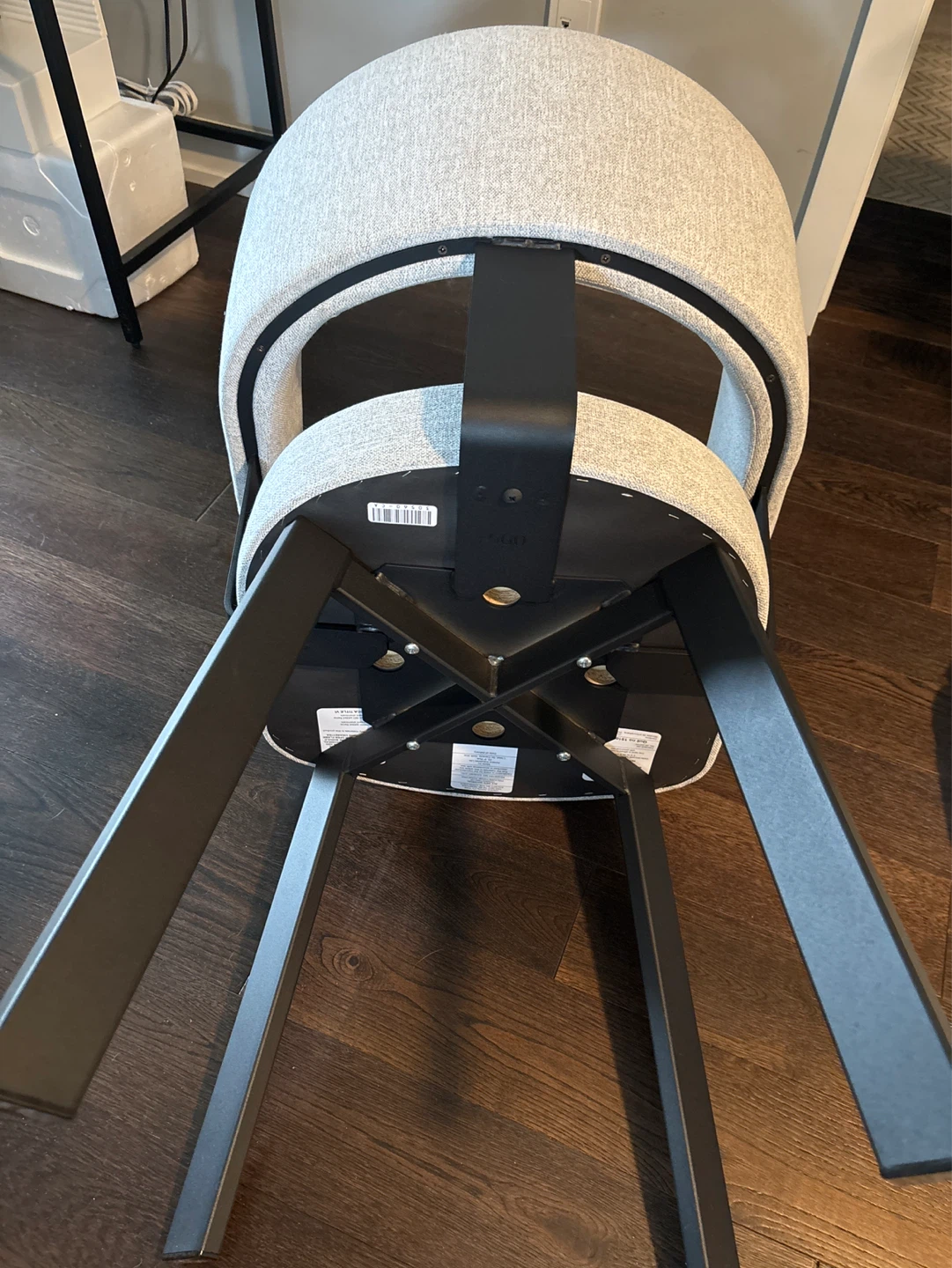 Light Grey Upholstered Dining Chair - photo 3