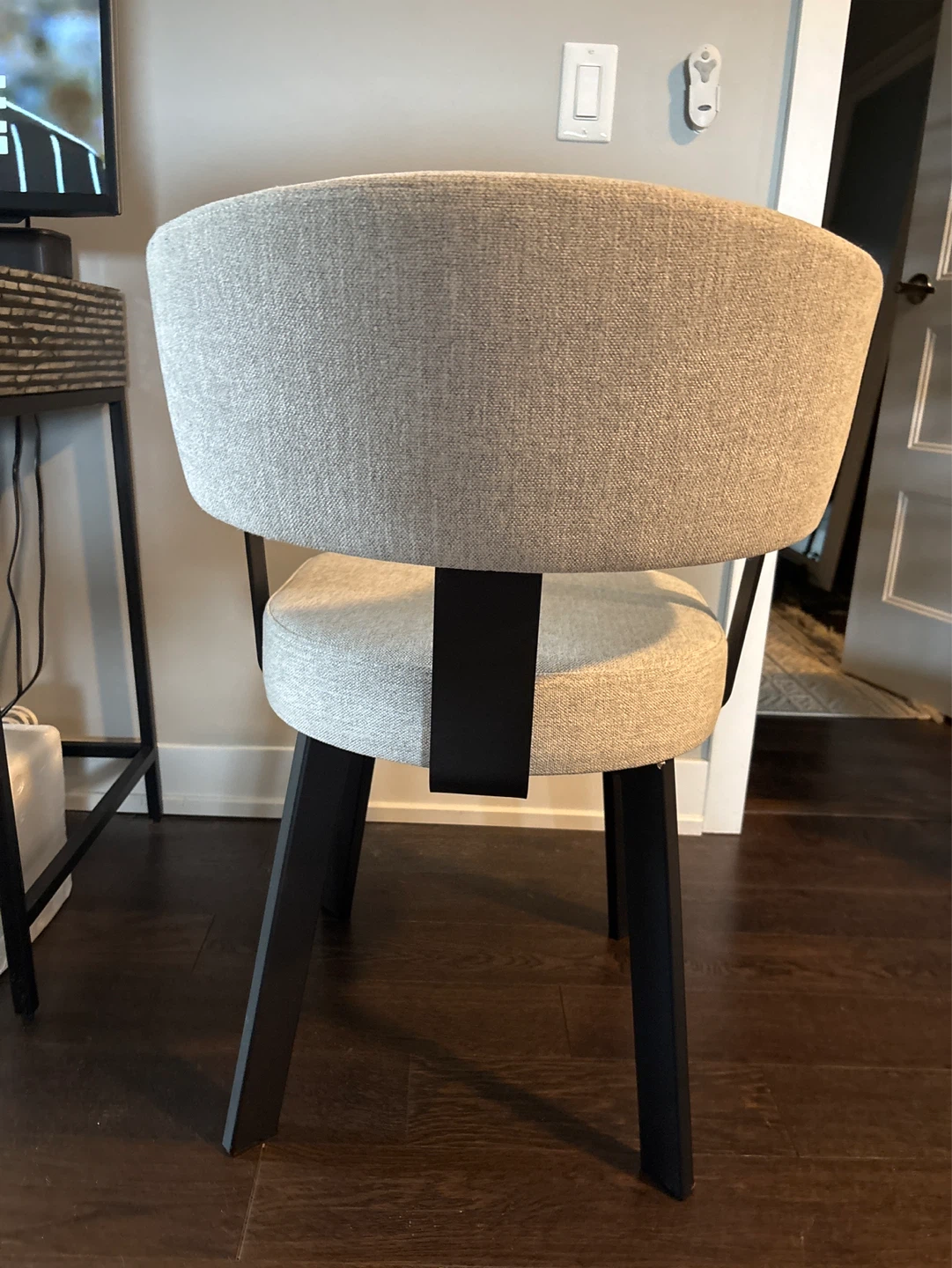 Light Grey Upholstered Dining Chair - photo 2