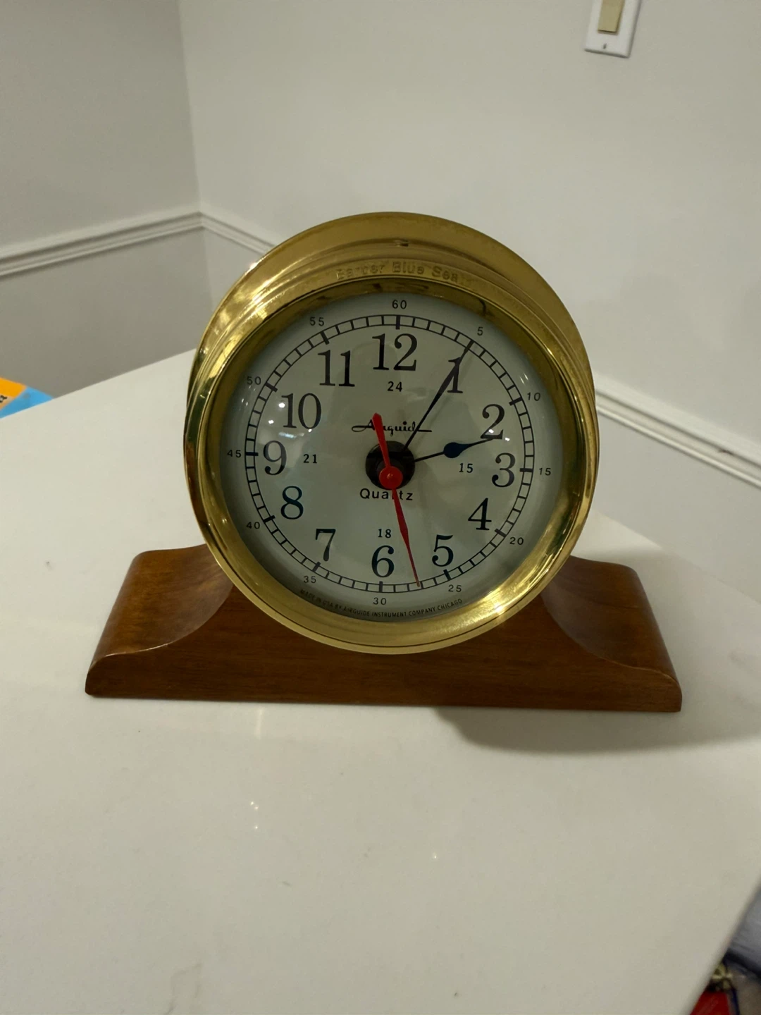 AirGuide Quartz Brass Clock