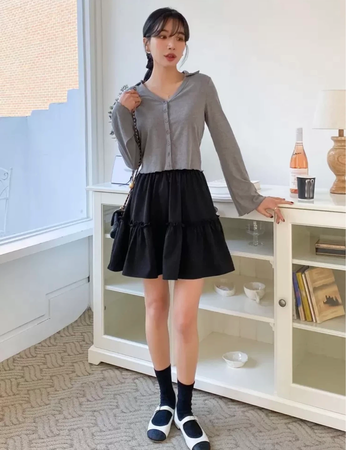 Black Ruffled Mini Skirt - photo 2