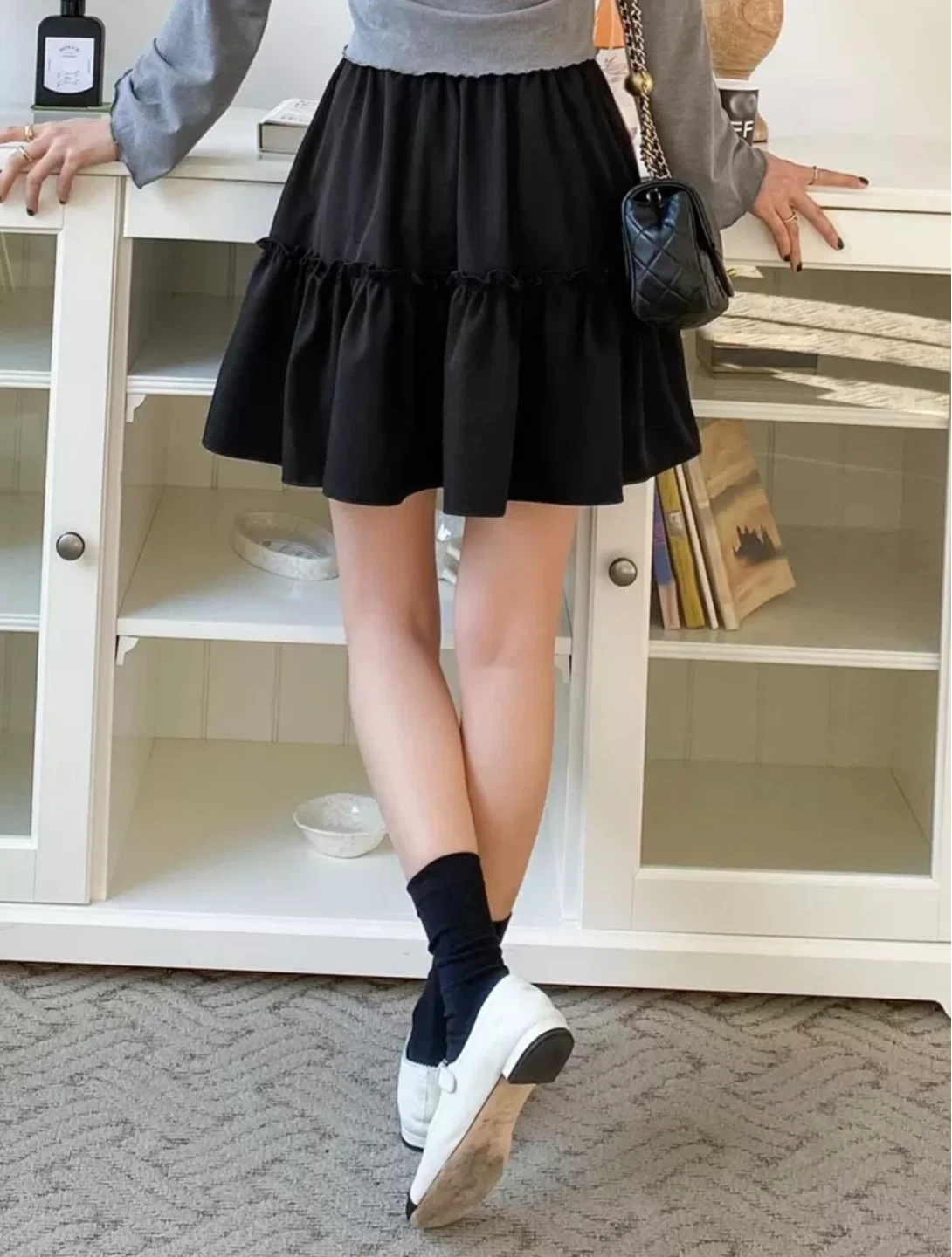 Black Ruffled Mini Skirt - photo 4
