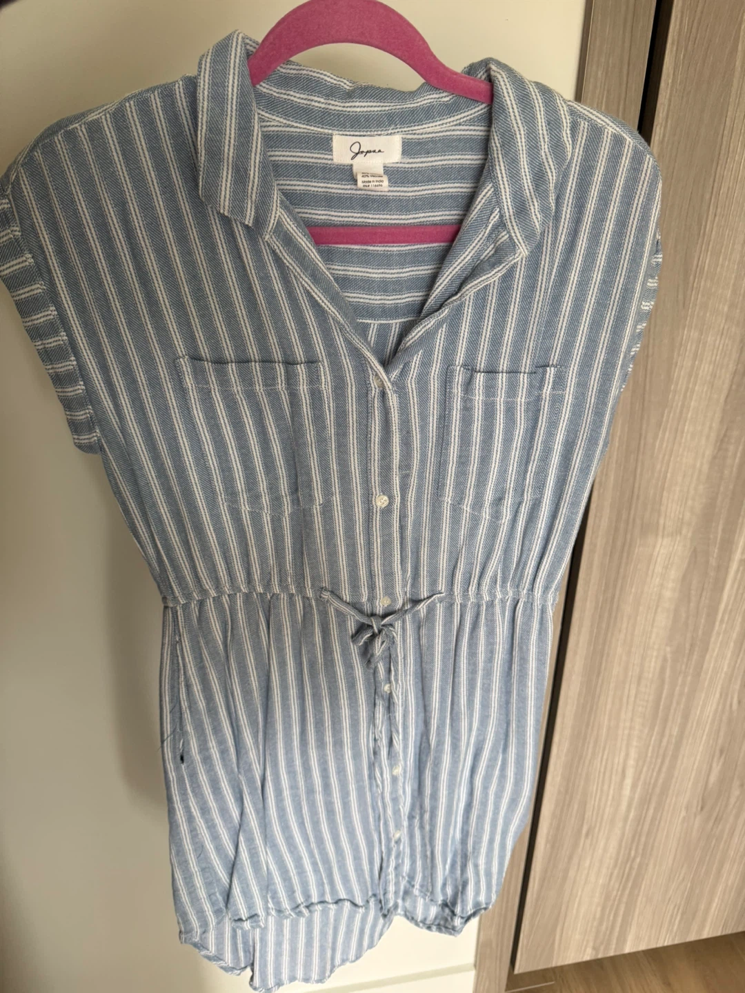Japna Blue Striped  Shirt dress
