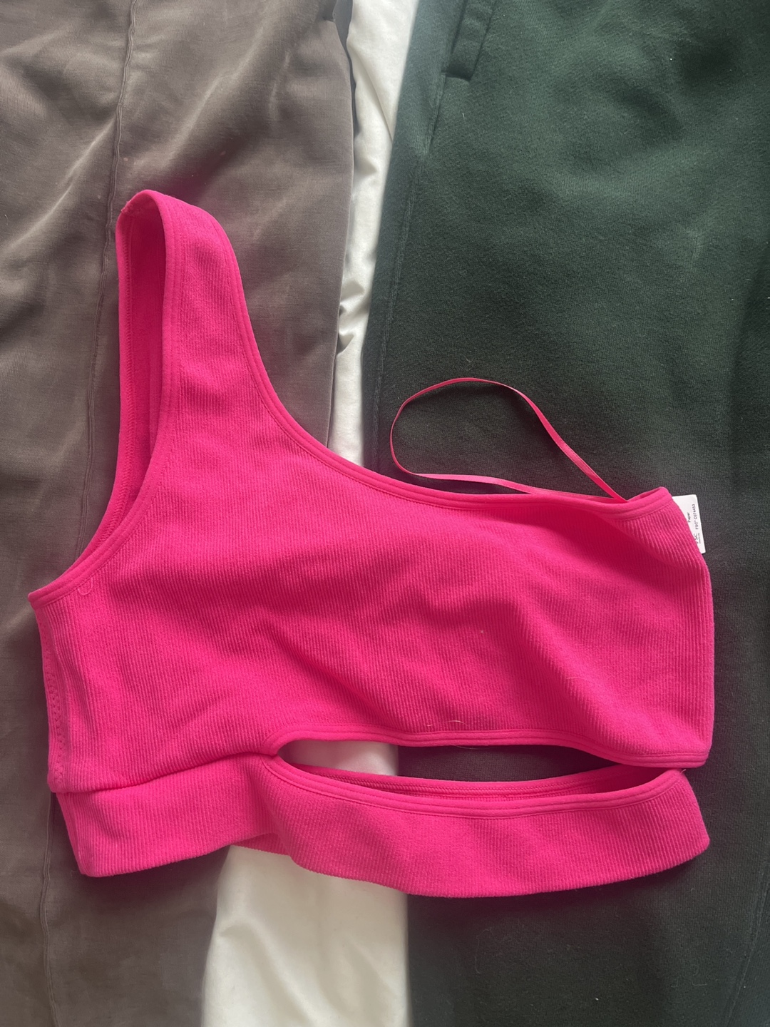 Garage Cami Cut Out Tank Top - Neon Pink - Size S