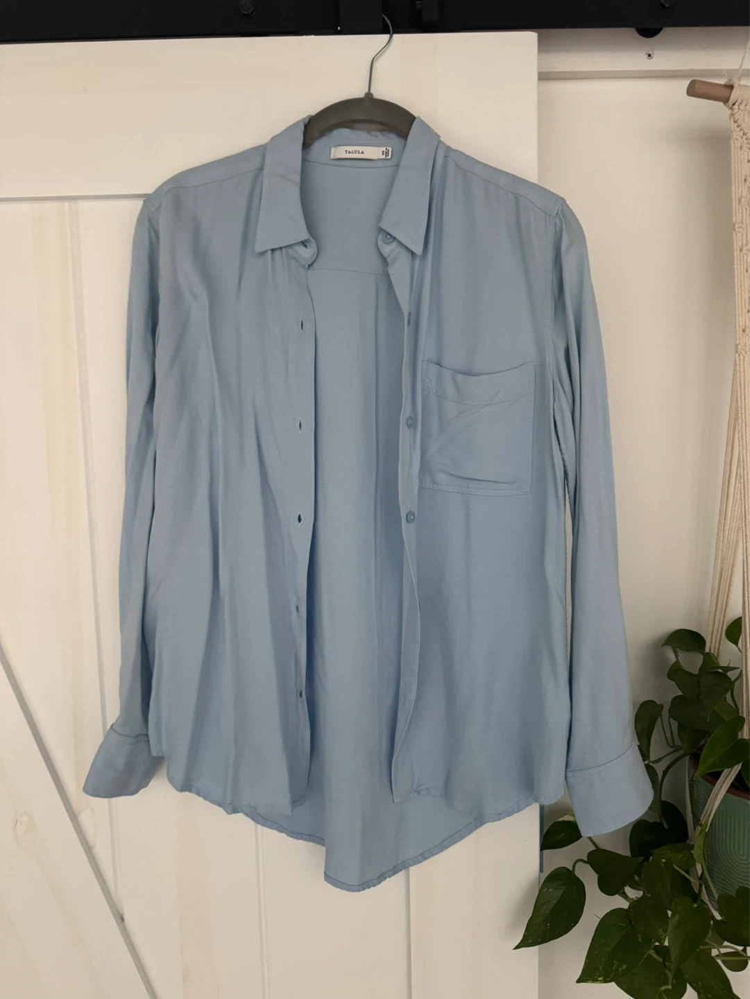 Talula Light Blue Long Sleeve Button-Up Shirt - XS