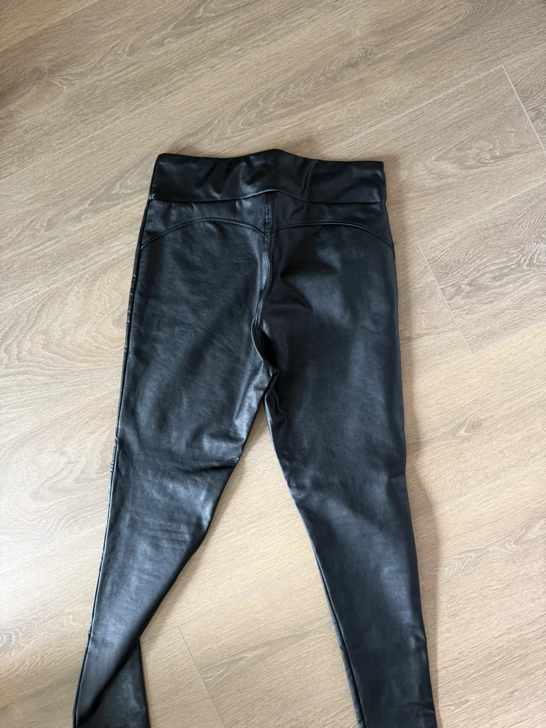 Black Faux Leather Leggings - photo 2