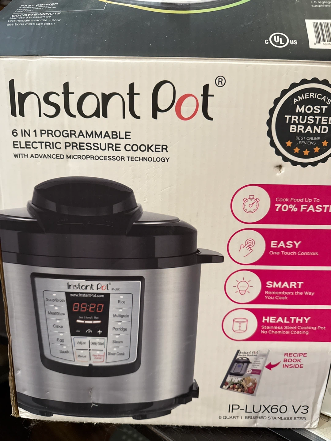 Instant Pot IP-LUX60 V3 6 Quart Electric Pressure Cooker