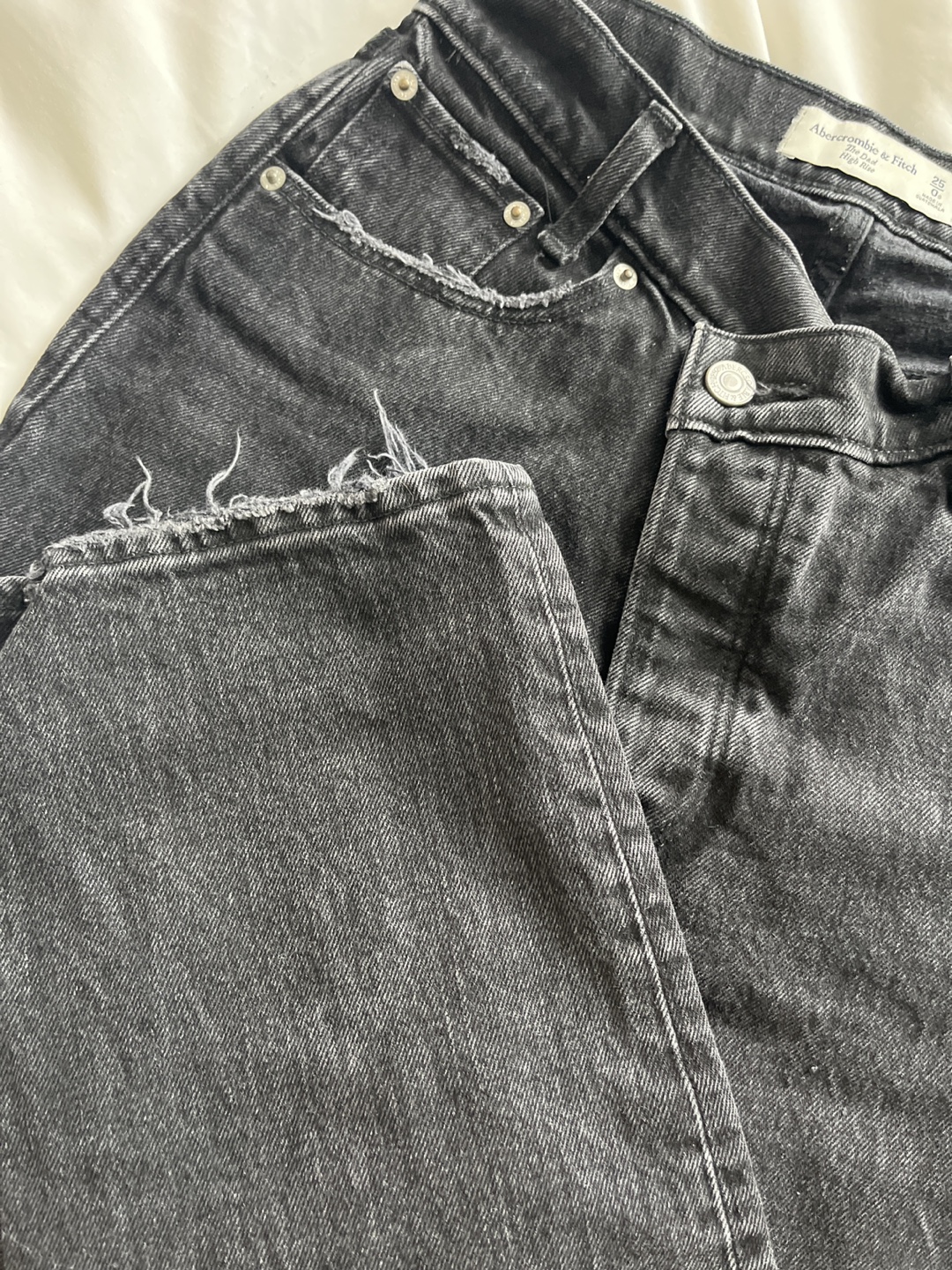 Abercrombie & Fitch Cross button curve love Black Denim Jeans - photo 2