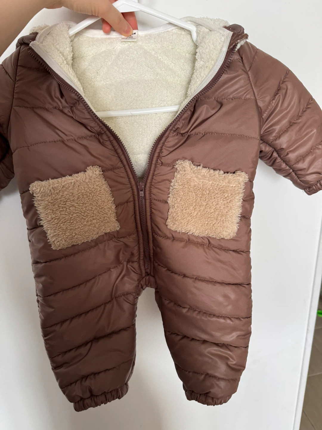 SHEIN Baby Snowsuit 6-9 Months Brown