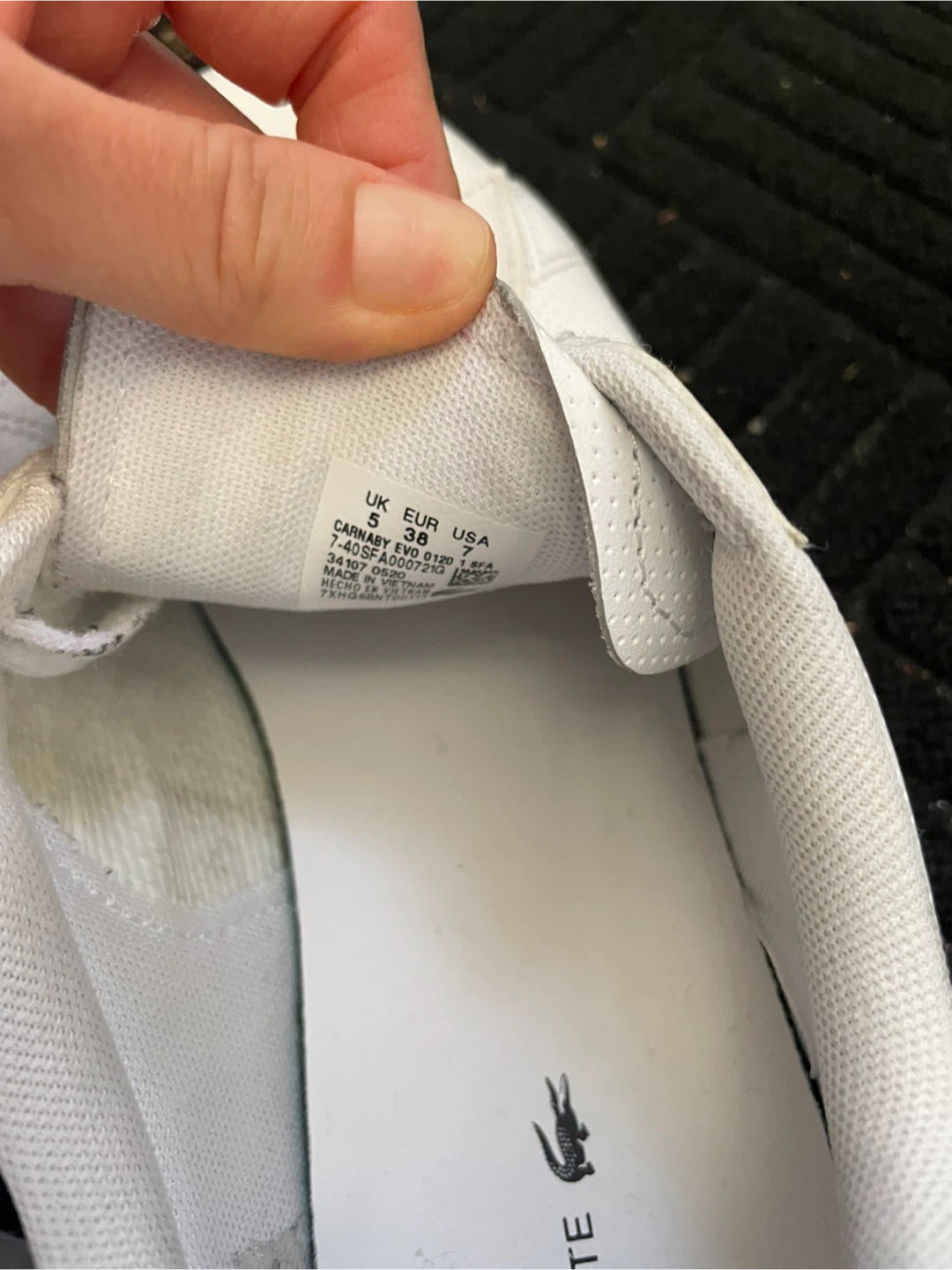 White Lacoste Carnaby Sneakers - Women's Size 5  / 38 EUR - photo 3