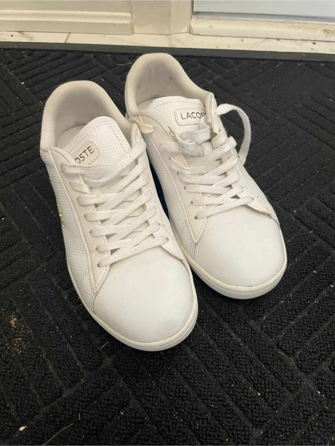 White Lacoste Carnaby Sneakers - Women's Size 5  / 38 EUR - photo 2