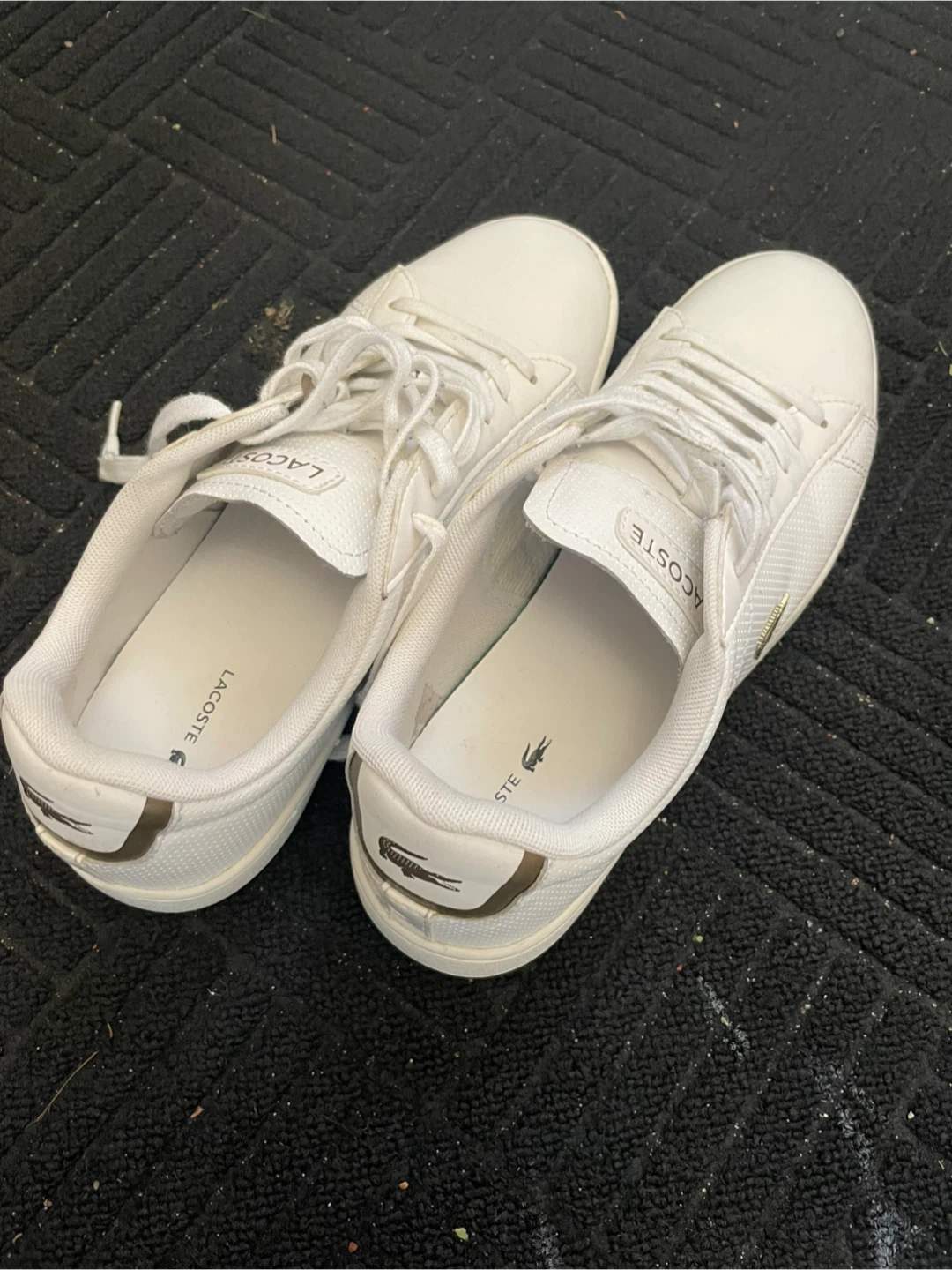 White Lacoste Carnaby Sneakers - Women's Size 5  / 38 EUR