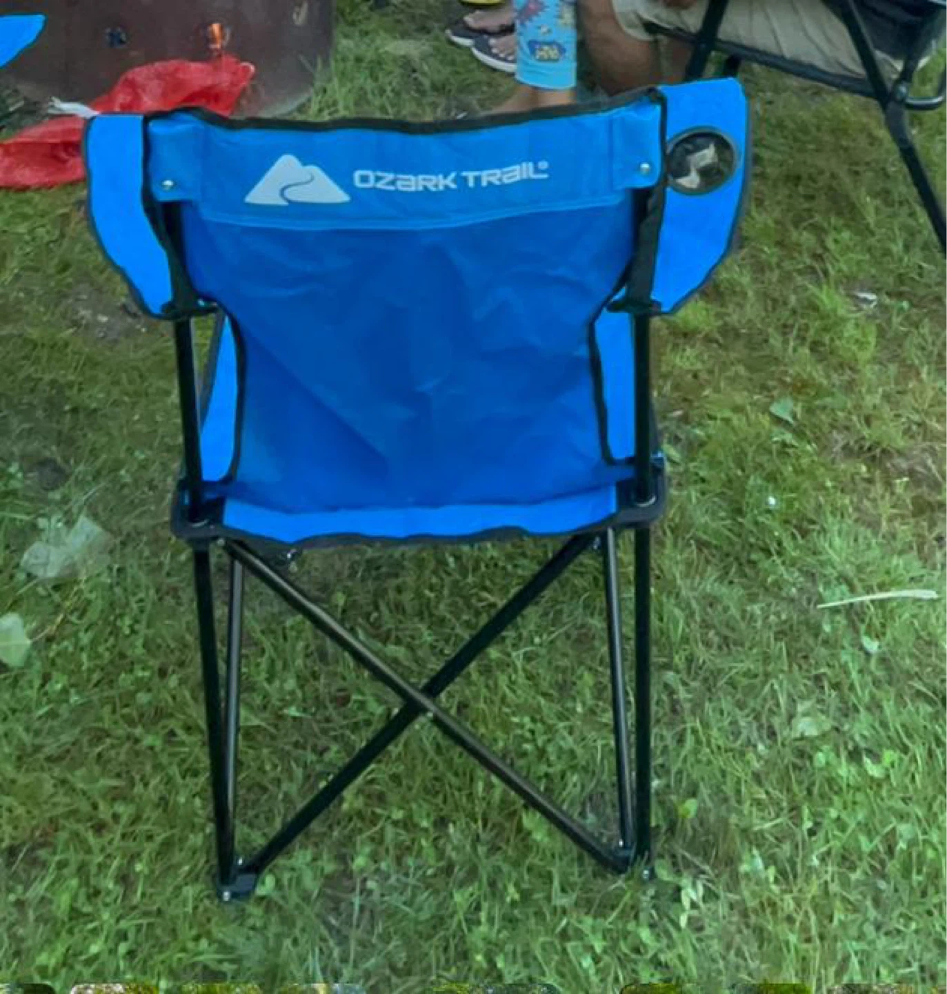 Ozark Trail Blue Camping Chair and tent with tarps - photo 4