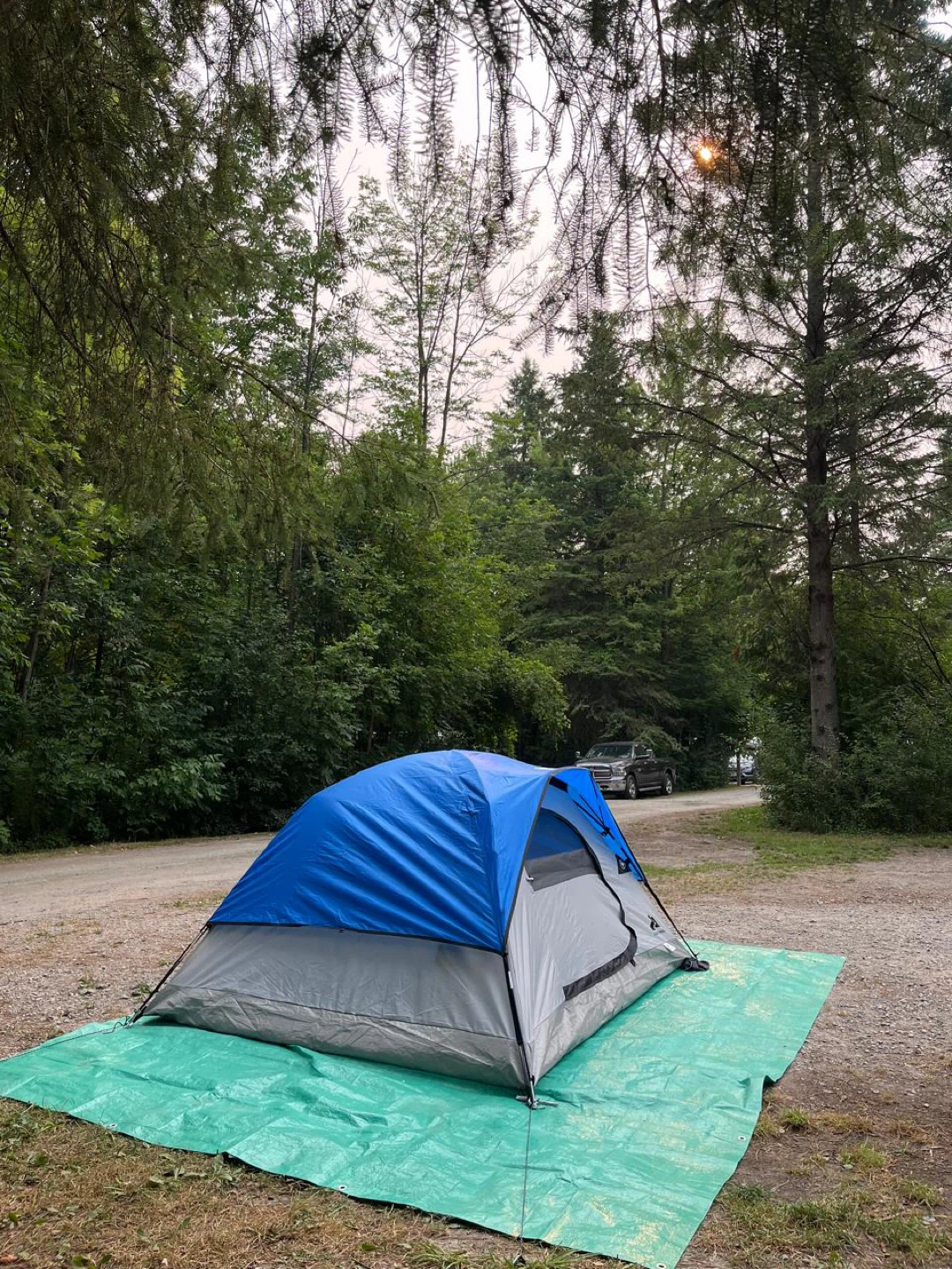 Ozark Trail Blue Camping Chair and tent with tarps - photo 2