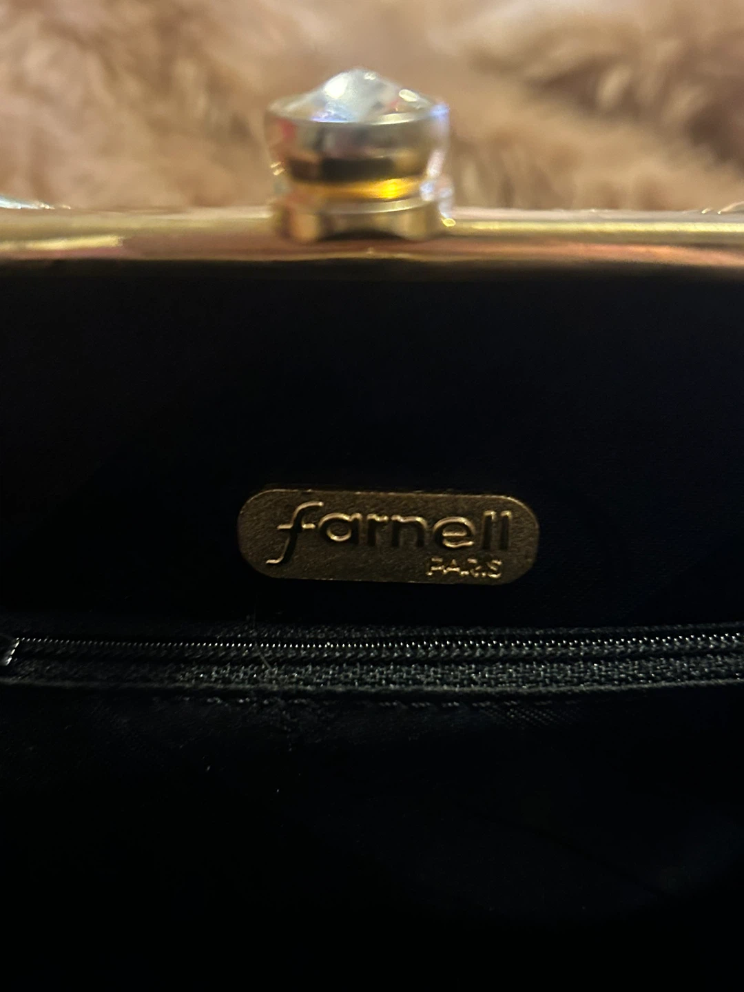 VINTAGE 1970 FARNELL PARIS GOLD EVENING CLUTCH - photo 5